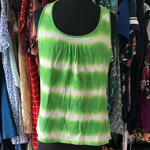 Fashion Bug Green and whiteTank Top size XL - Picture 2 of 6